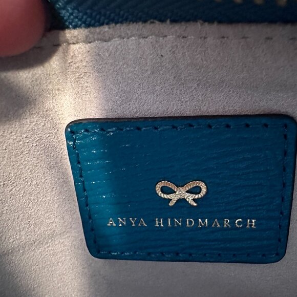 Anya Hindmarch Zip Card Case Pouch Wallet Clutch Amused Face Eyes 🫤 - Picture 2 of 7